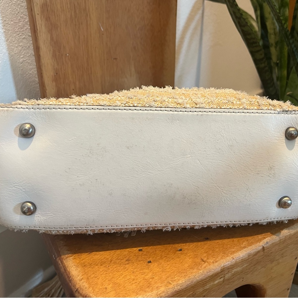 Patricia Nash Cream Woven Shoulder Bag with Tassel Accents - Picture 4 of 5